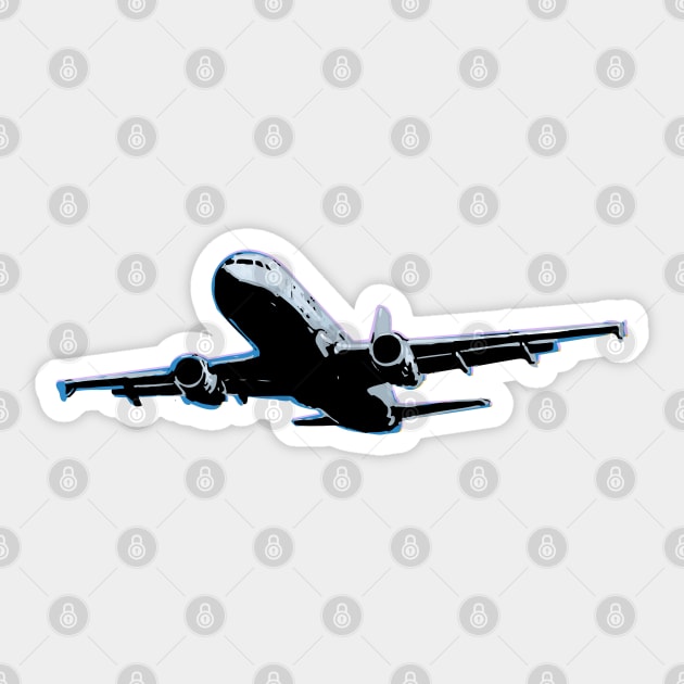 Jet! Airplane. Flying High. Go Travel. Take a Vacation. Sticker by callingtomorrow